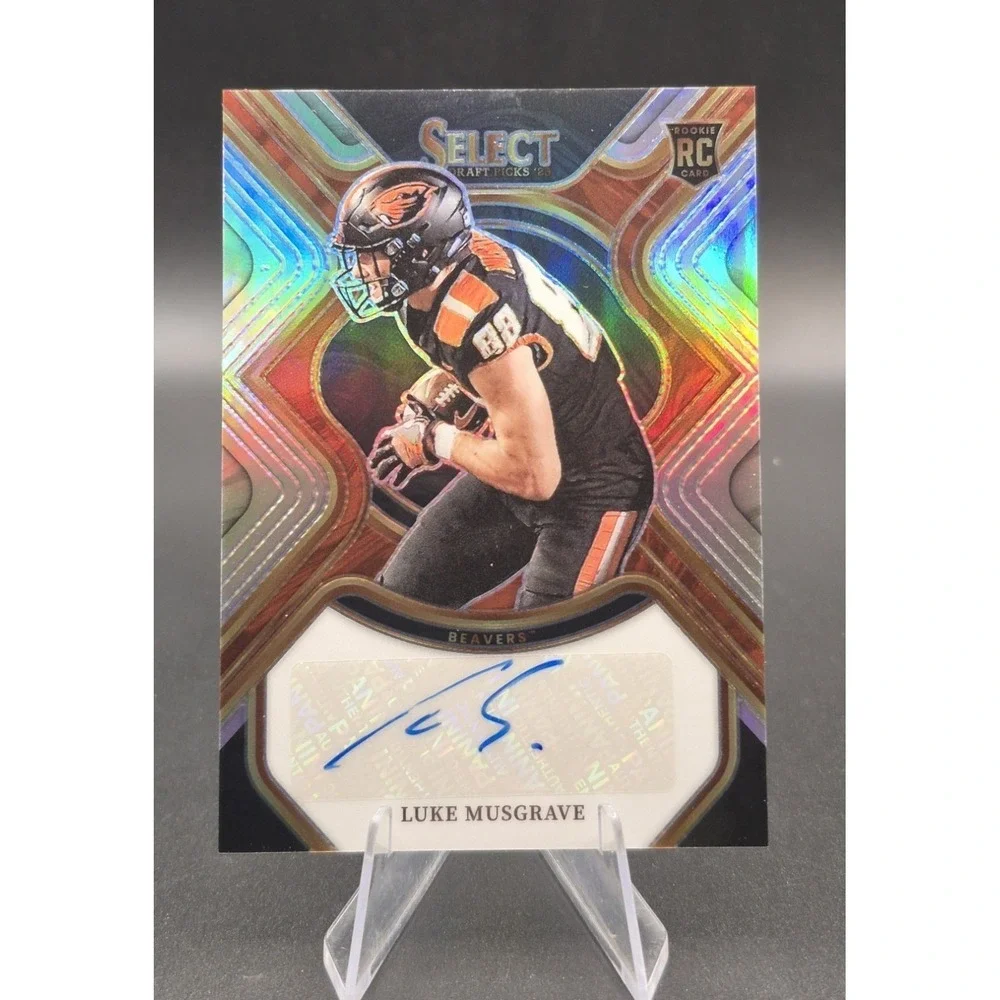 2023 Panini Select Luke Musgrave RS-LMU Rookie Signatures Silver Prizm RC Auto